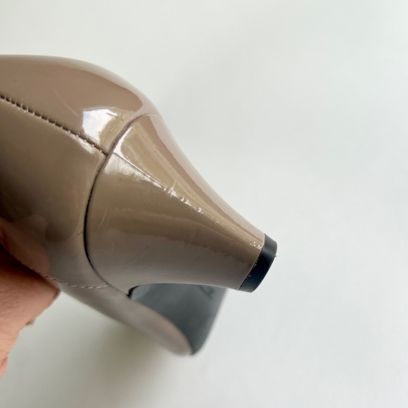 Naturalizer Grey Brown Patent Leather Bow Pumps size 8.5 - Picture 13 of 16